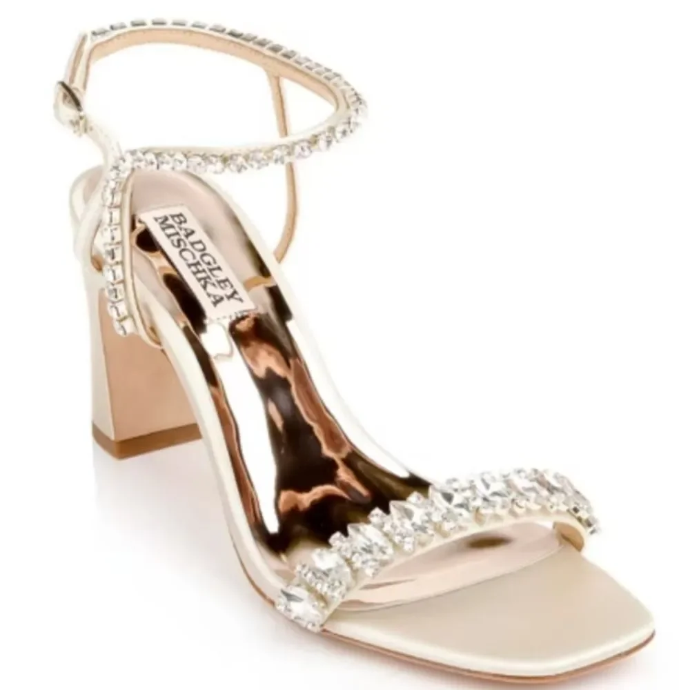 Badgley Mishka Womens Tanisha Block Glitter Heels. Size 9 NIB. - Picture 2 of 9